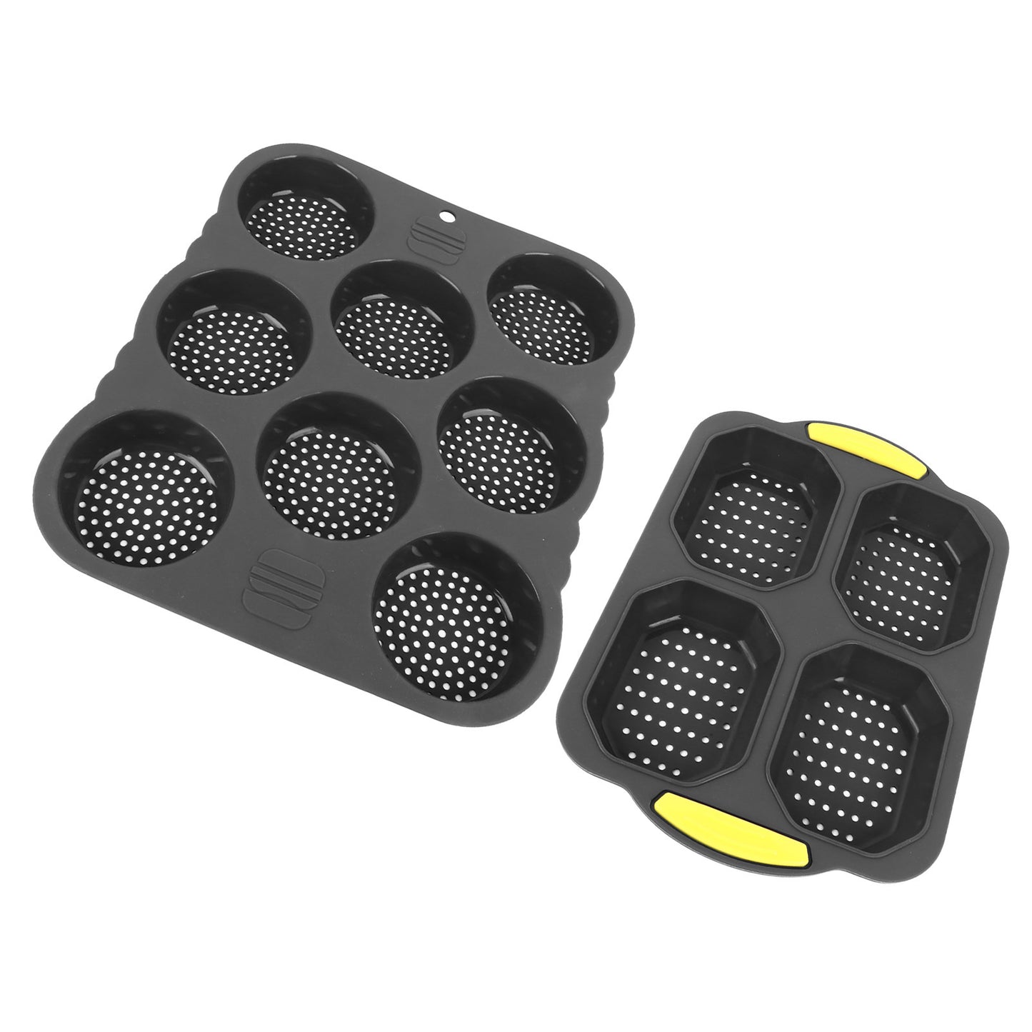 8 Cavity Silicone Hamburger Bread Mold 4 Cavity Silicone Baguette Pan for Baking Bread Ovens Microwaves Dishwashers Refrigerators